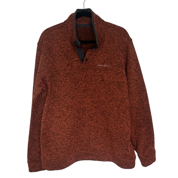 Eddie Bauer black and dark orange sweatshirt pull-over size XL - Picture 1 of 5